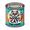 Retro Katzenfutter-Dose „Doodo Cat“
