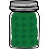 Jar of luck with clover