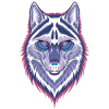 Techno Wolf Kunst