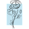 Elegantes florales Line-Art-Design