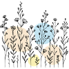 Delicate Botanical Pattern in Soft Tones