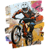 Mountain bikers Downhill Mountains Cycling