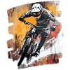 Mountain bikers Downhill Mountains Cycling