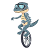 This Guy Loves Unicycles Dino