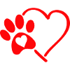 paw heart