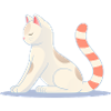 Cat in meditative yoga pose