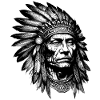 Indian Chief Feather Headdress