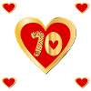70th birthday Seventy Heart