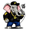 Rapper elephant: unique urban style!