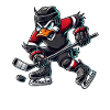 Cool Cartoon Duck Hockey Player