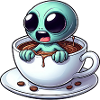 Alien Alien Coffee Drinker Caffeine