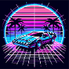 80s Synthwave – Neon Dream Car