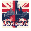London Skyline Union Jack Splash