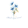 Cherish Every Moment Blue Flowers