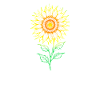 Stylized Sunflower Glow