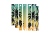 Tropical Vibes Gradient Palms