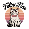 Feline Fine – Retro Sunset Cat