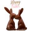Happy Easter chocolate bunnies
