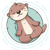 Otter enjoying a relaxing meditation