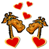 COUPLES IN LOVE GIRAFFES HEART