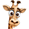 Crazy Giraffe mit Glubschaugen