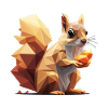 Écureuil low-poly
