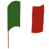 Drapeau italien au vent