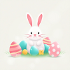 Hase mit Osterei
