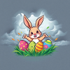 Fluffy Bunny & Happy Easter