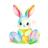 Bunte Eier & flauschiger Hase