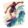 Surfer Surfing Surfboard Surfing