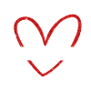 Bridesmaid Red Heart Glitter
