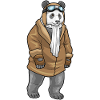 Casquette pilote Panda