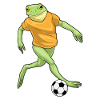 Frog Soccer Player Soccer