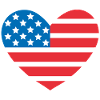 USA Flag Heart