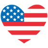 USA Flag Heart