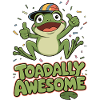 Toadally Awesome Frog Graphic