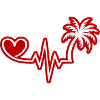 Heartbeat Palm Tree Holiday