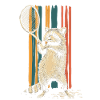 Raccoon playing tennis