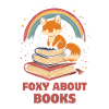 Cute Fox with Books