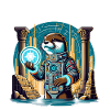 Futuristic Otter Space Adventurer