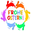 FROHE OSTERN WÜNSCHEN OSTERHASEN