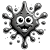 Ink stain with face
