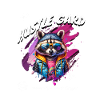 Witziges Waschbär Hustle Gard Design