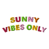 Sunny Vibes lettering embroidered