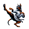 Karate Rodesian Ridgeback Action