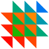 Buntes Dreiecks-Mosaik