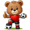 Teddy Bear Soccer Player