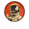 Conception spatiale rétro astronaute