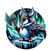 Wikinger Pinguin Unter Polarlichtern